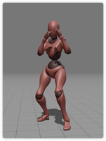 Saved mannequin pose reference with raised arms in a boxing guard.